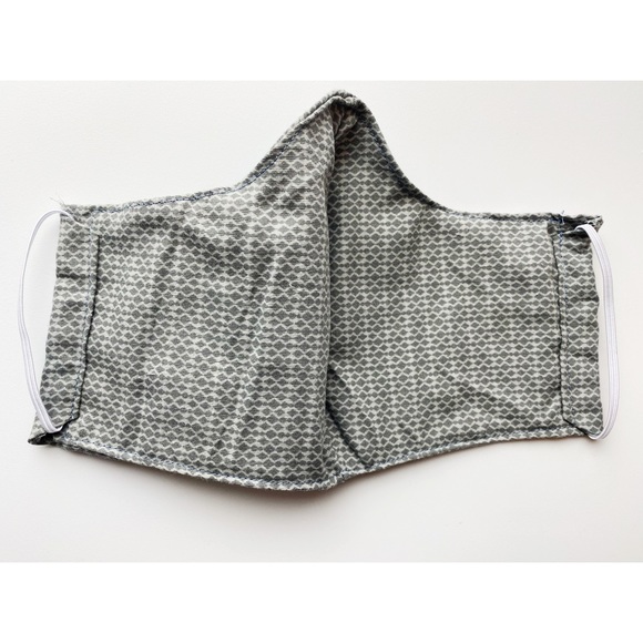 Grey Pattern Fabric Face Mask - Picture 3 of 4